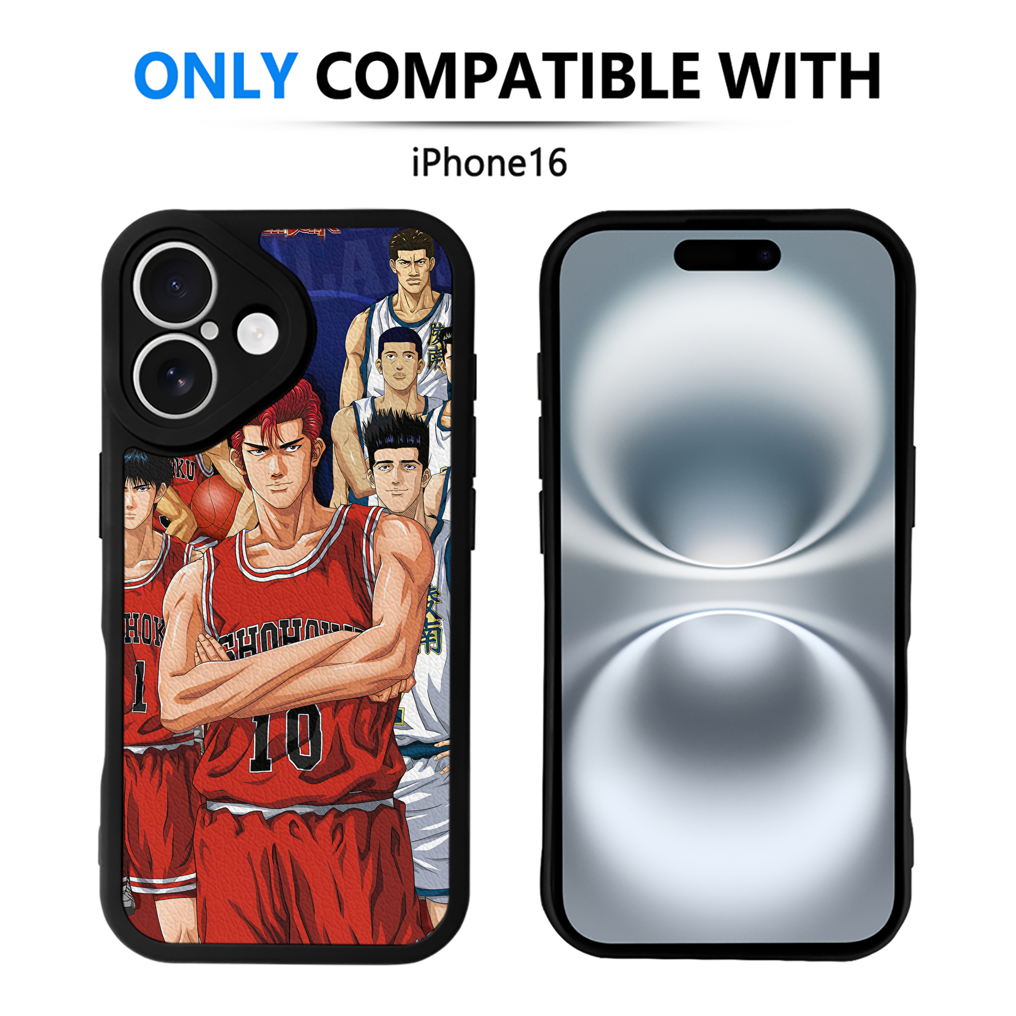 （画像用） SLAM DUNK／スラムダンク 【iPhone 16シリーズ対応】シリコンスマホケース（レザー調） 材質：シリコン